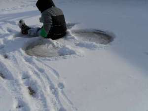 PJ Making a Snow Angel